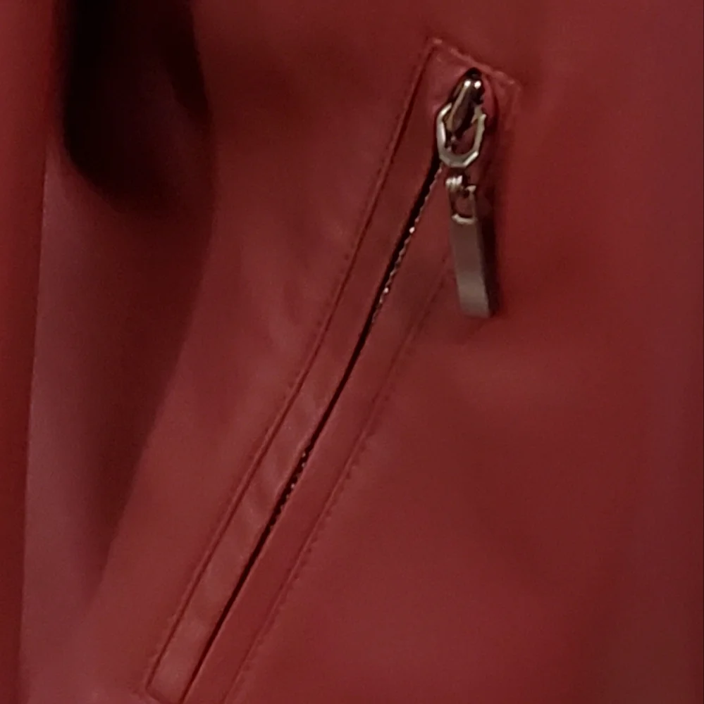 Faux Leather Red Chicos Jacket - Picture 2 of 9